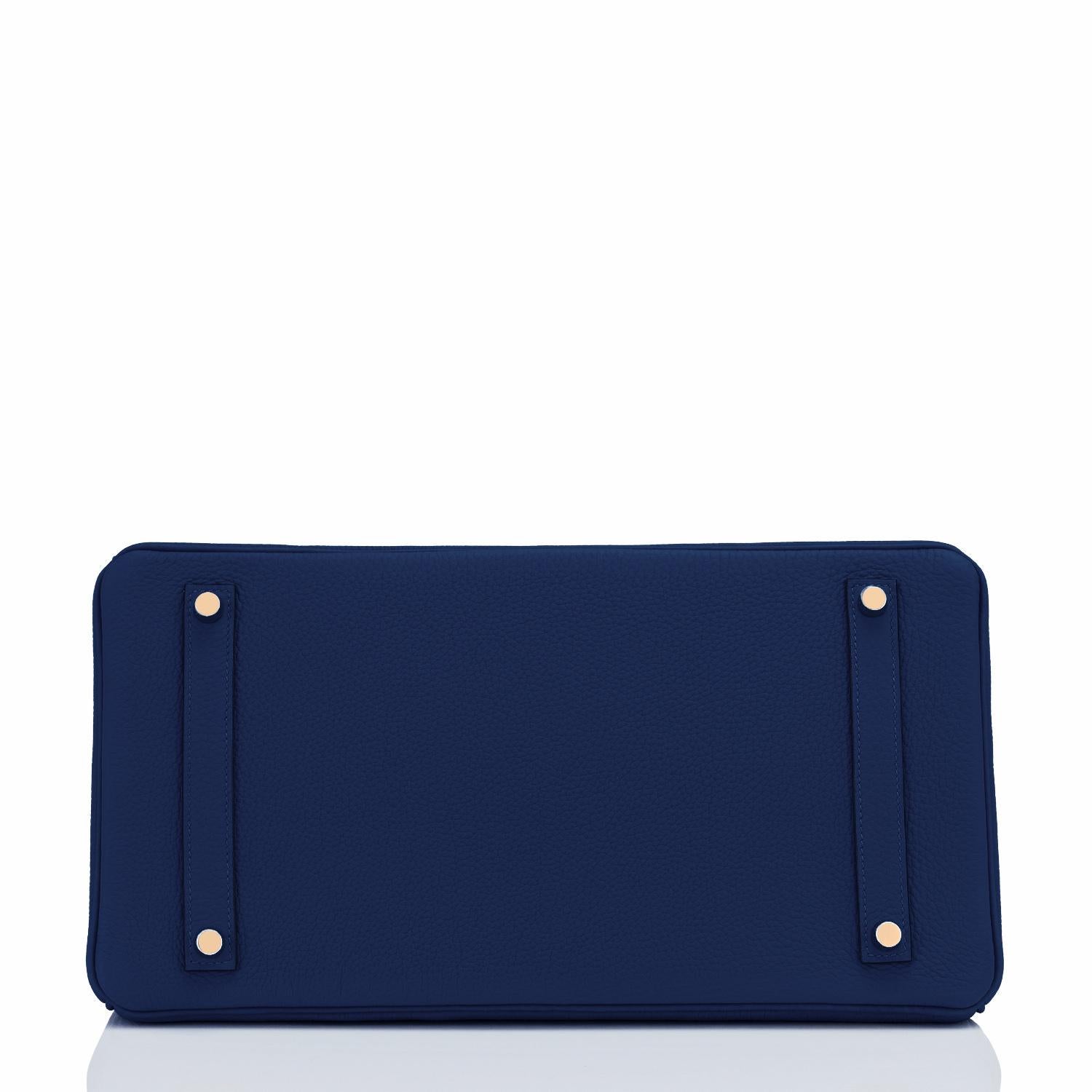Hermes Bleu Navy Blue Togo 35cm Birkin Gold Hardware Rare W Stamp, 2024 3