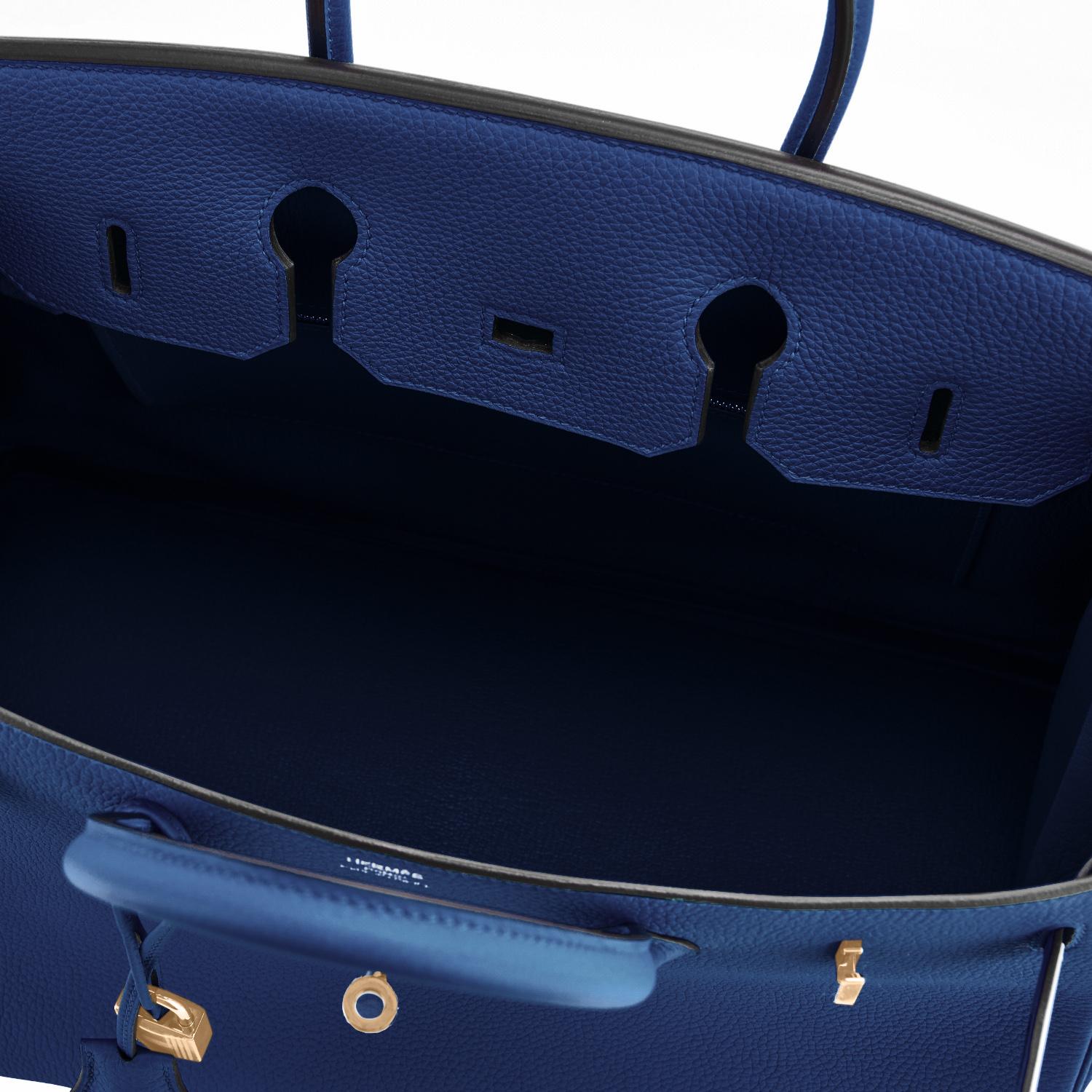 Hermes Bleu Navy Blue Togo 35cm Birkin Gold Hardware Rare W Stamp, 2024 4