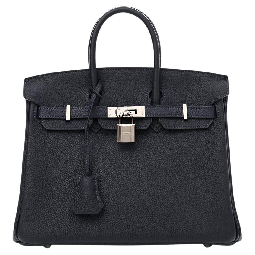 Hermès Bleu Nuit Birkin 25 Togo Palladium Hardware