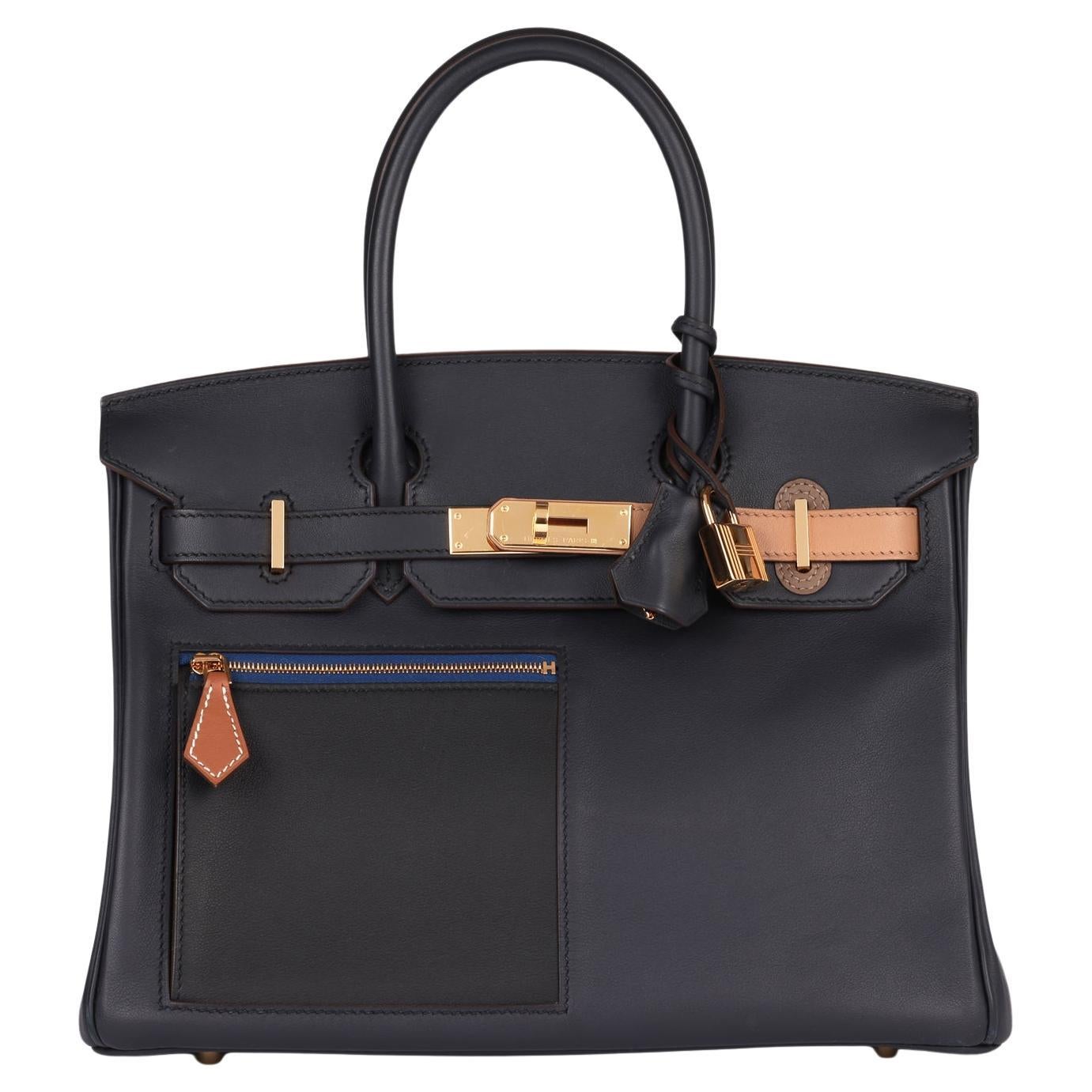 Hermès Bleu Nuit, Black, Chai 
Etoupe Swift Leather Colormatic Birkin 30cm