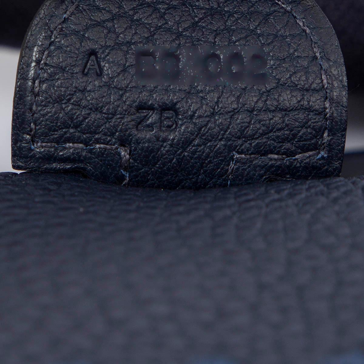 HERMES Bleu Nuit blue Clemence leather EVELYNE 33 GM Crossbody Bag Phw 3