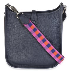Hermès Bleu Nuit Clemence Bleu Saphir Anemone Maxi Quadrille Mini Evelyne TPM 16