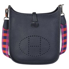 Hermès Bleu Nuit Clemence Bleu Saphir Anemone Maxi Quadrille Mini Evelyne TPM 16