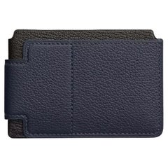 Hermes Bleu Nuit / Noir Hermes Open 24 3CC card holder