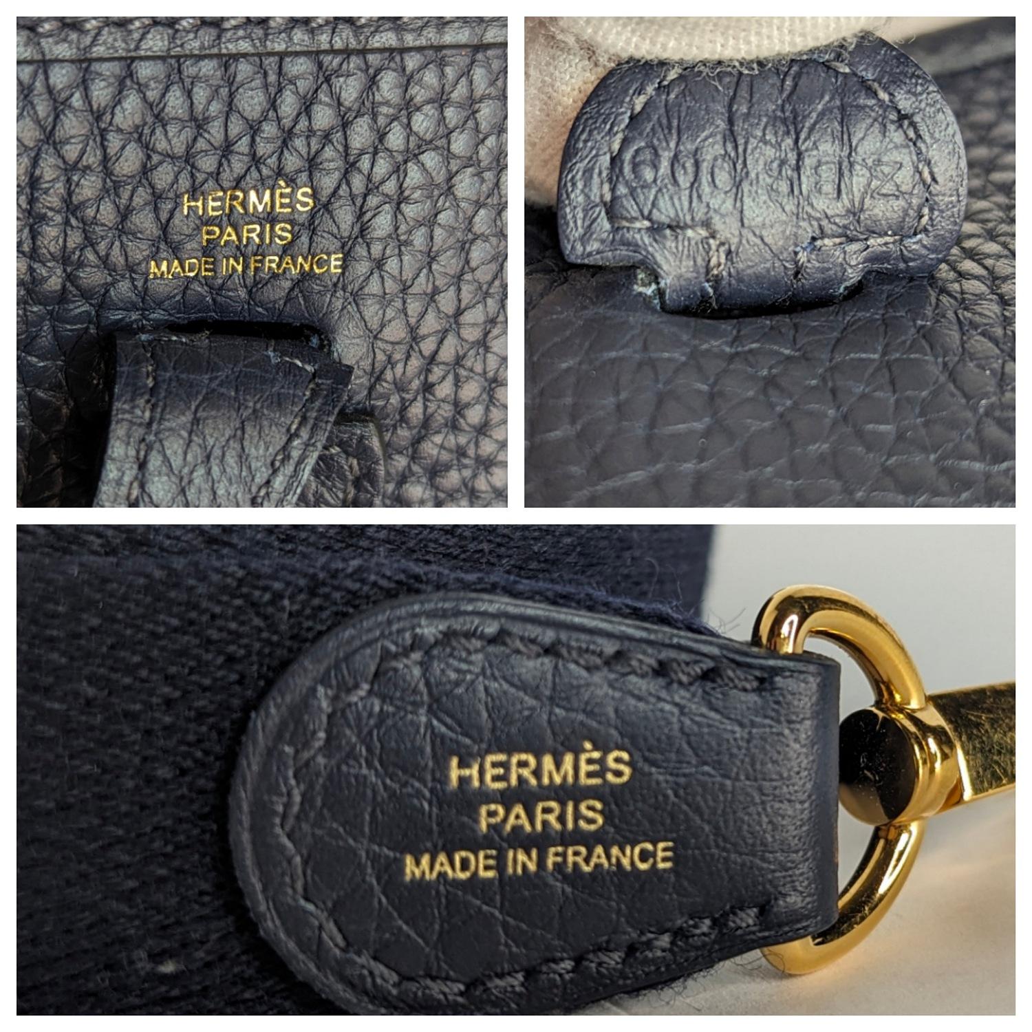 Hermès Bleu Nuit Taurillon Clemence Evelyne TPM Mini Crossbody For Sale 4