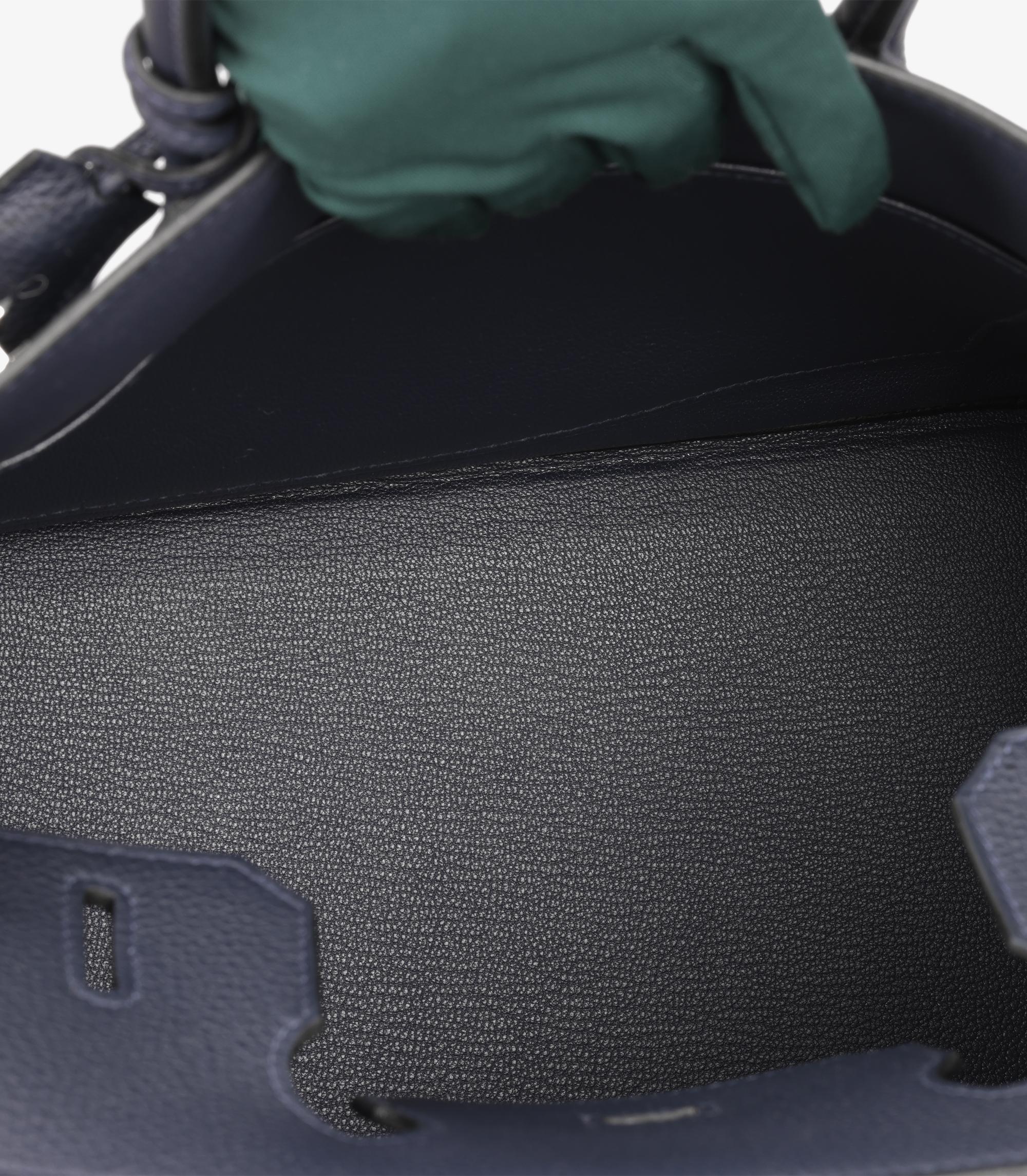 Hermès Bleu Nuit Togo Leder Birkin 30cm Retoure im Angebot 5