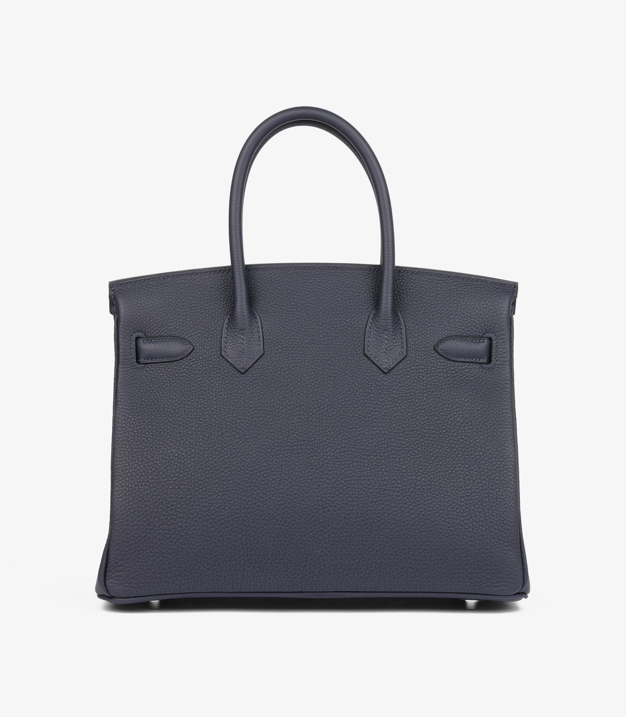 Hermès Bleu Nuit Togo Leder Birkin 30cm Retoure im Angebot 1