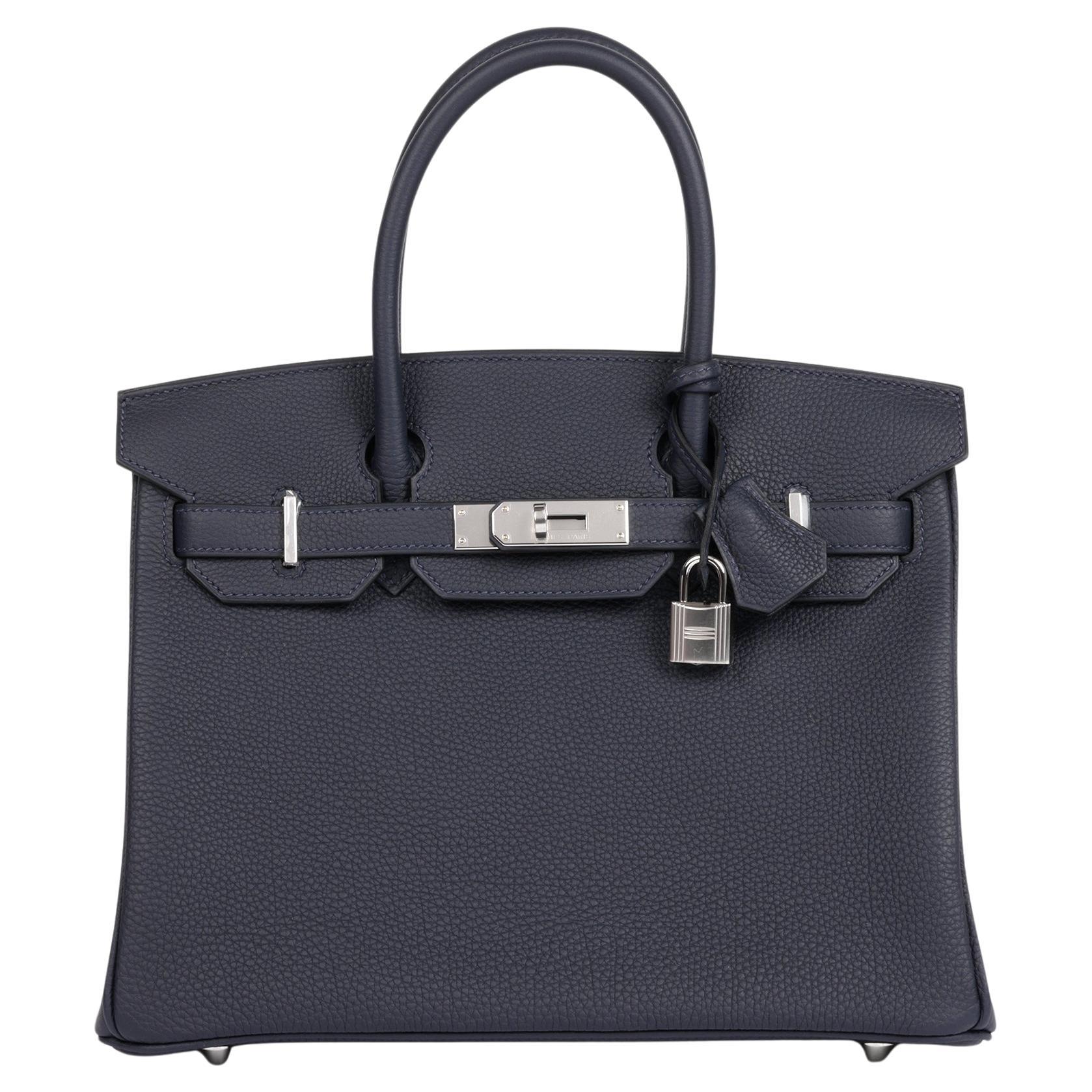 Hermès Bleu Nuit Togo Leder Birkin 30cm Retoure im Angebot