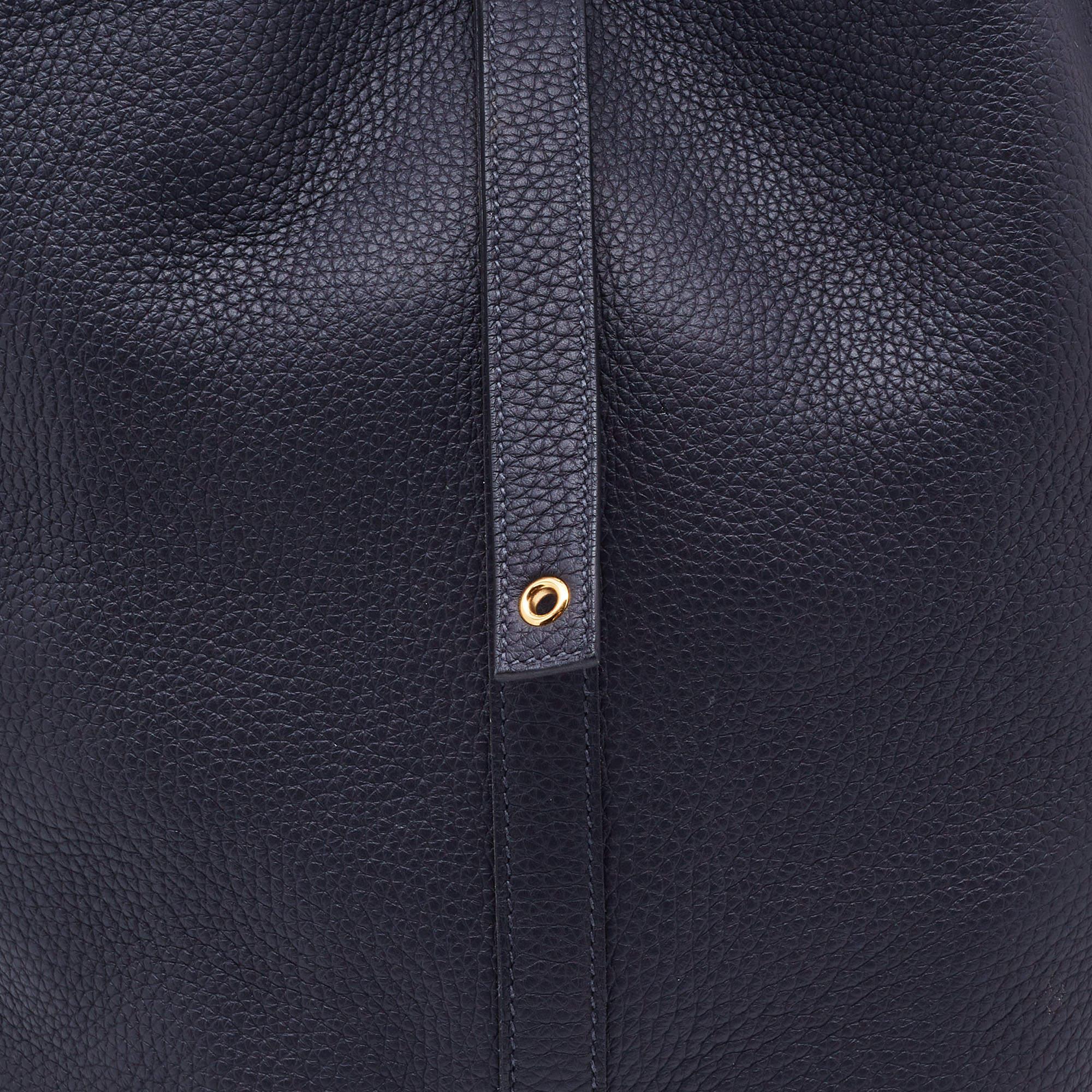 Hermes Bleu Ocean Taurillon Clemence Leather Picotin Lock 22 Bag 7
