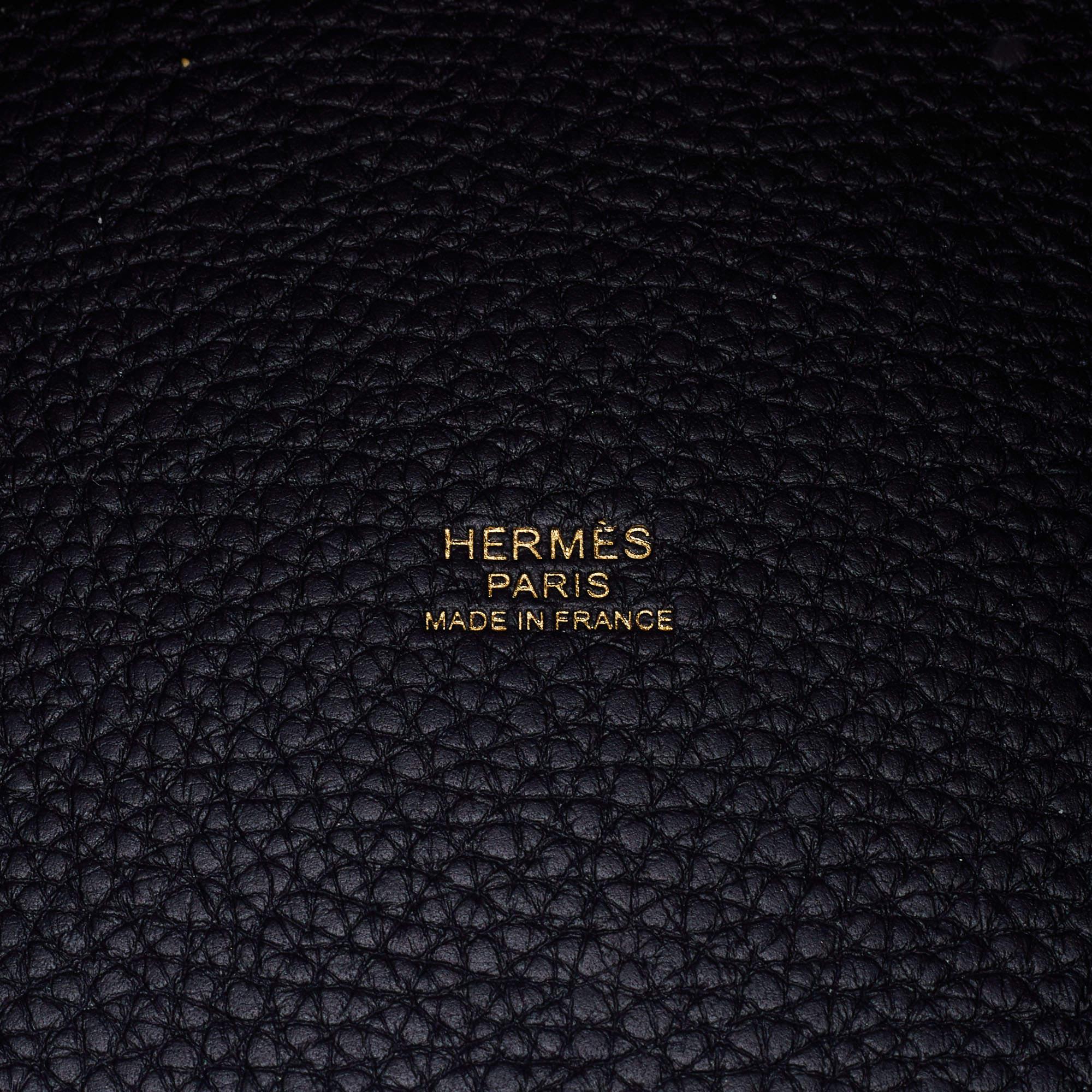 Hermes Bleu Ocean Taurillon Clemence Leather Picotin Lock 22 Bag 10