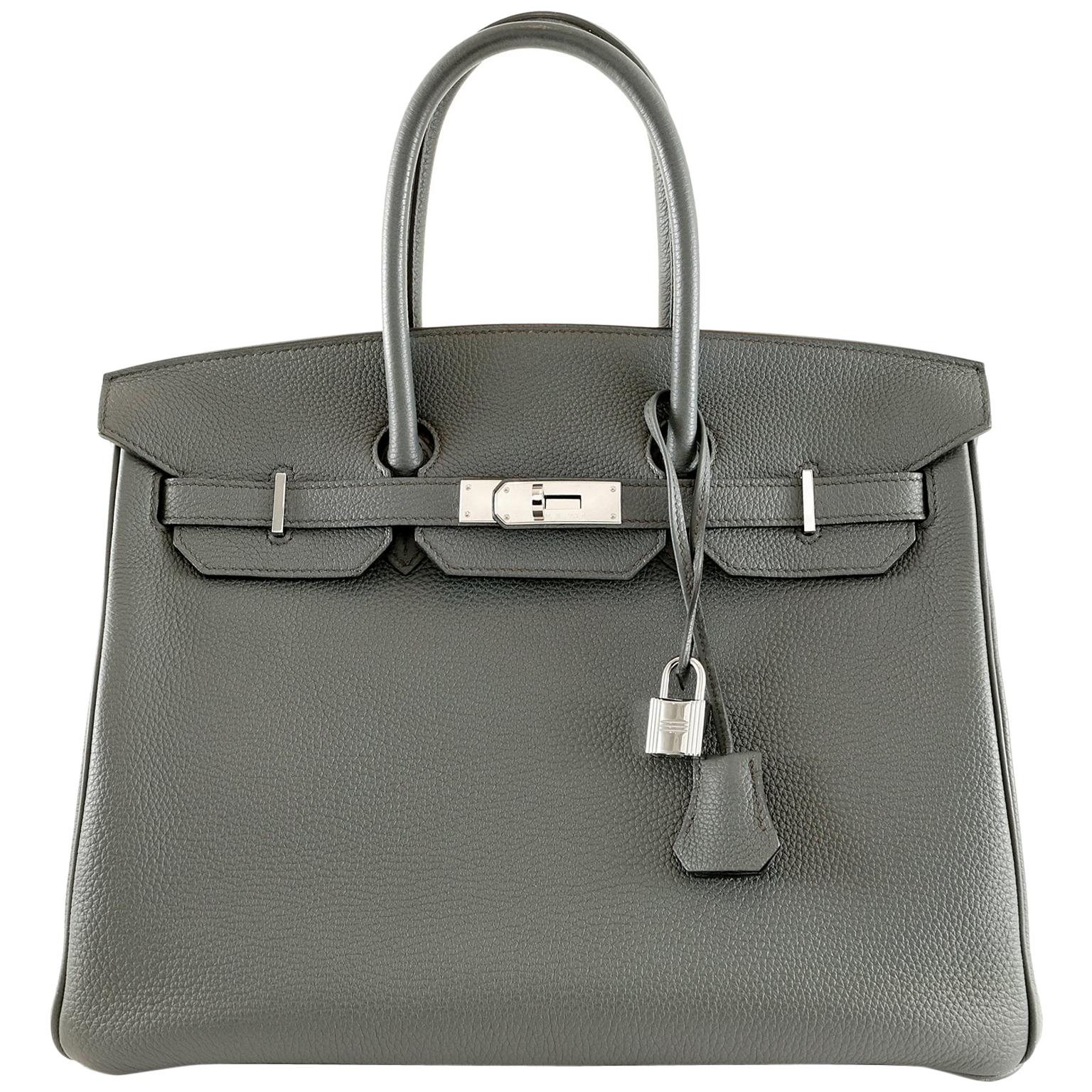Hermès Bleu Orage Clemence 30 cm Birkin Bag