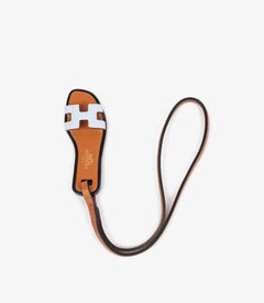 Hermès Bleu Pale Epsom & Sable Butler Calfskin Leather Oran Nano Charm