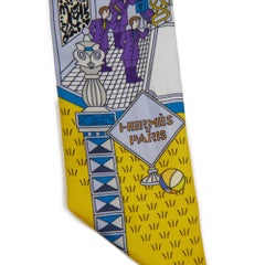 Hermès BLEU PALE, JAUNE VIF LA MAISON DES CARRÉS SILK TWILLY