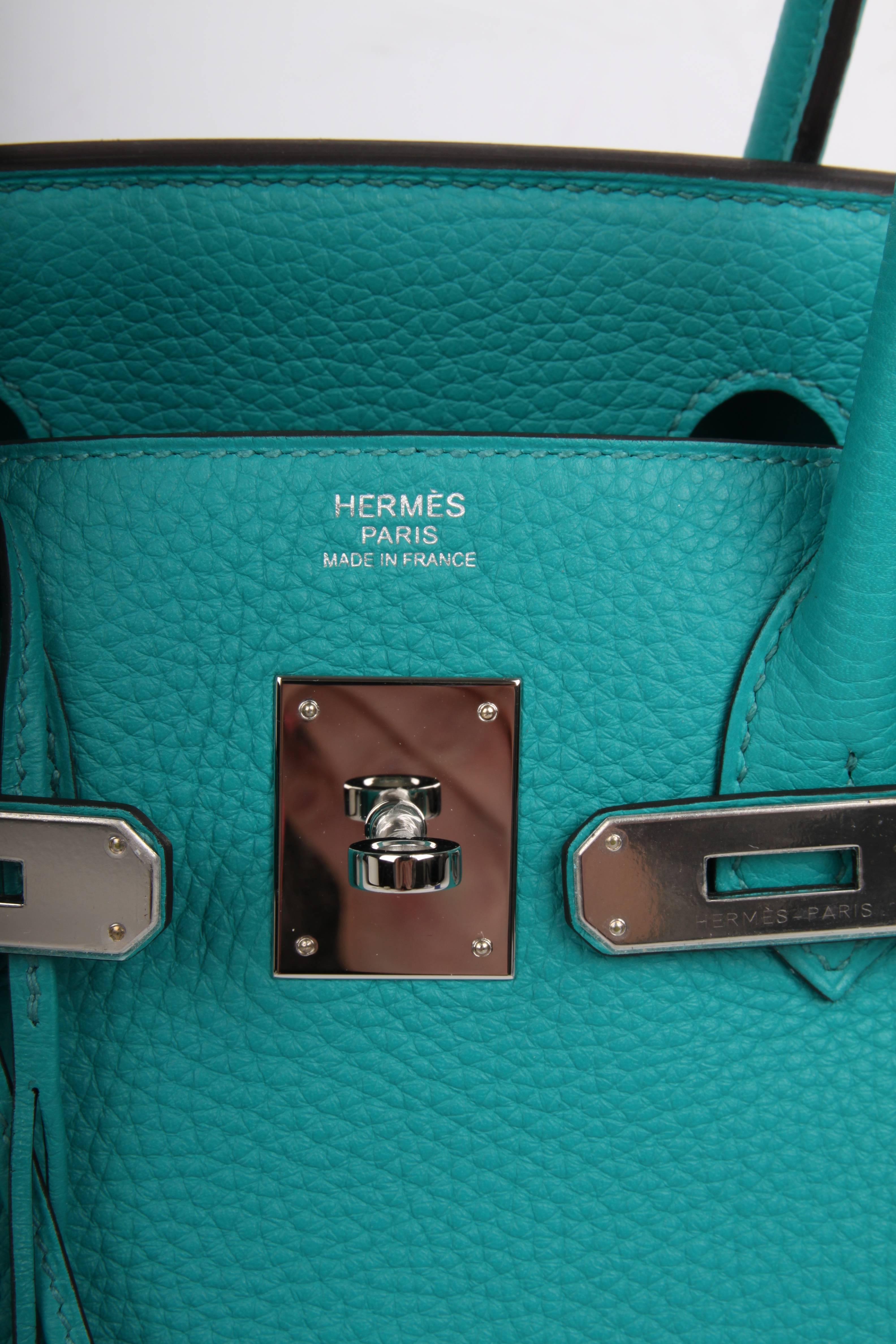 Hermes Bleu Paon Birkin Bag 30 - green 1