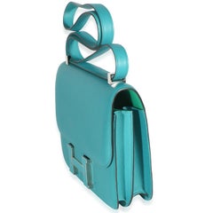 Hermès Bleu Paon Menthe Epsom Verso Constance 24