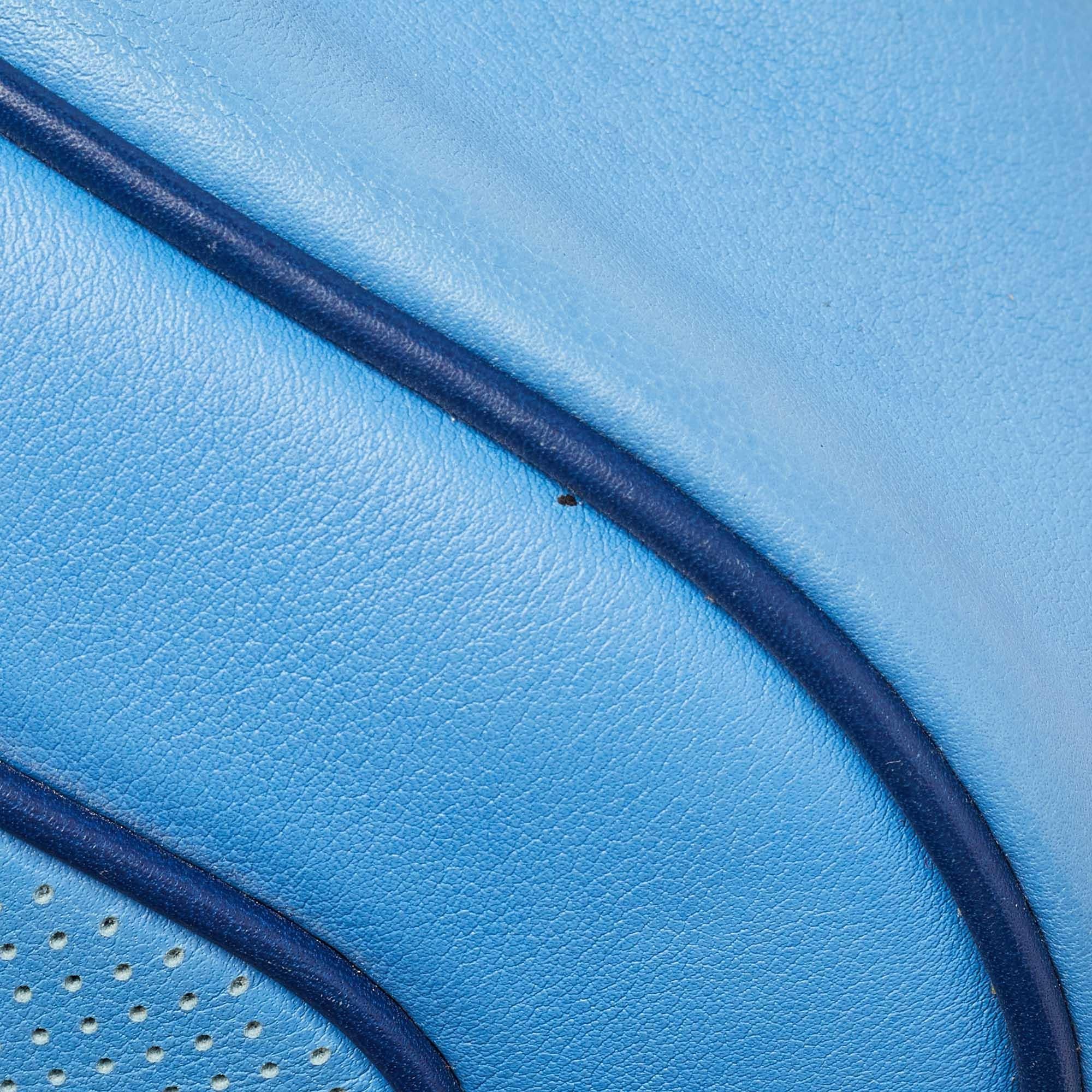 Hermes Bleu Paradis/Saphir Swift Leather Palladium Hardware Mini Berline Bag 6