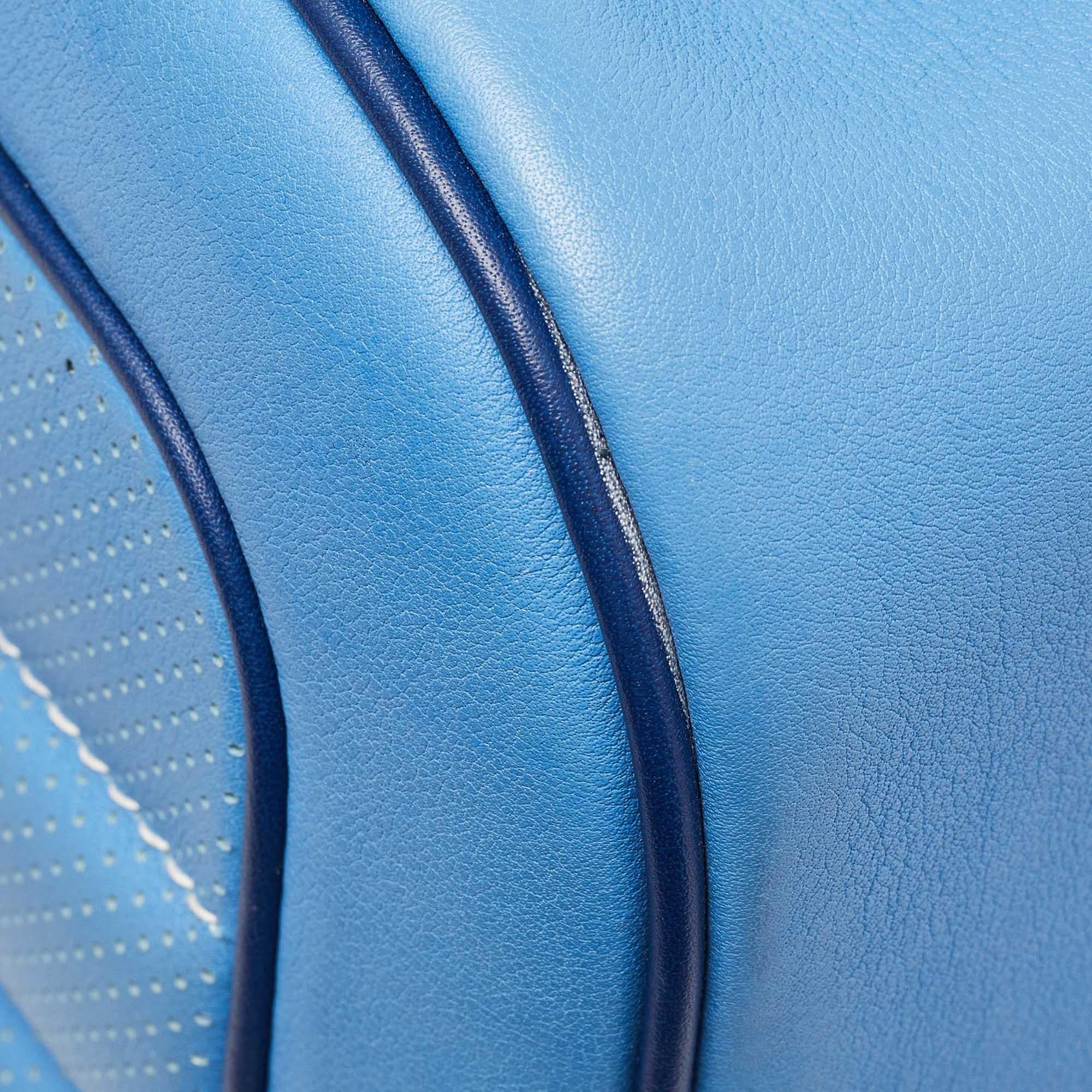 Hermes Bleu Paradis/Saphir Swift Leather Palladium Hardware Mini Berline Bag 7