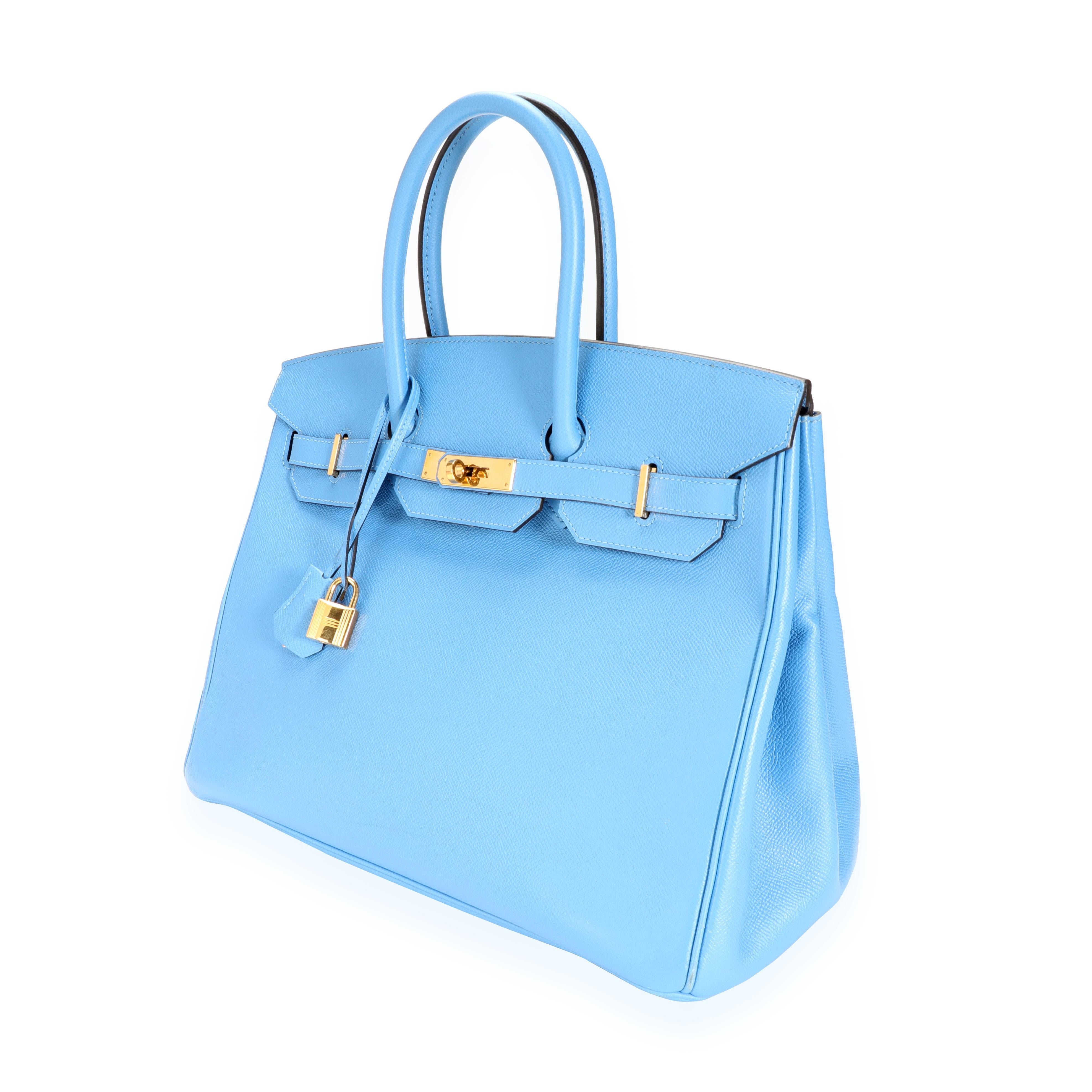 Hermès Bleu Paradise Epsom Birkin 35 GHW
SKU: 111556
MSRP:  
Condition: Pre-owned (3000)
Condition Description: 
Handbag Condition: Good
Condition Comments: Good Condition. Scuffing and darkening to corners. Marks throughout exterior. Scratching to