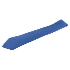 Hermès bleu profond Silk Faconnee New H tie