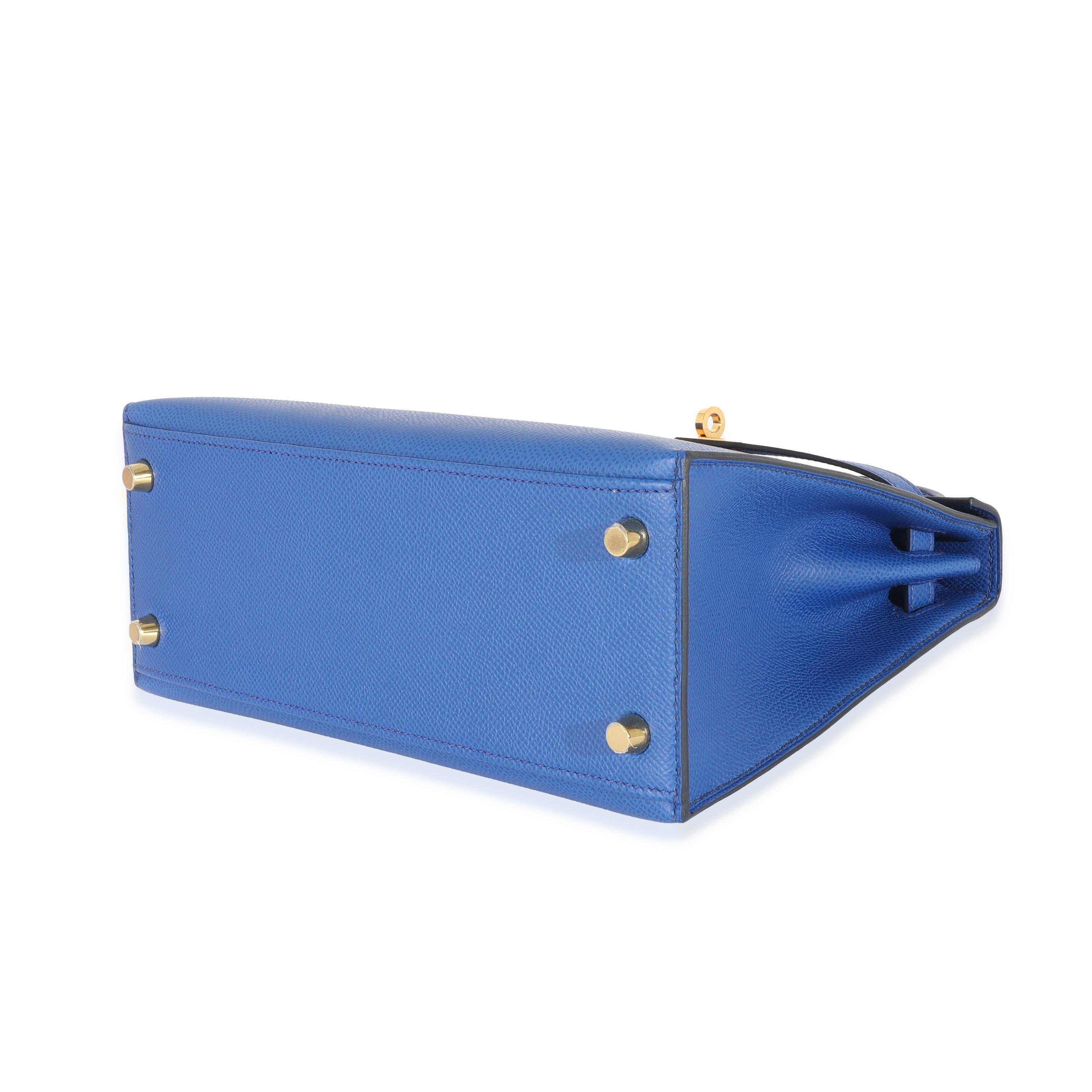 De las mujeres Hermès Bleu Royal Epsom Sellier Kelly 25 GHW en venta
