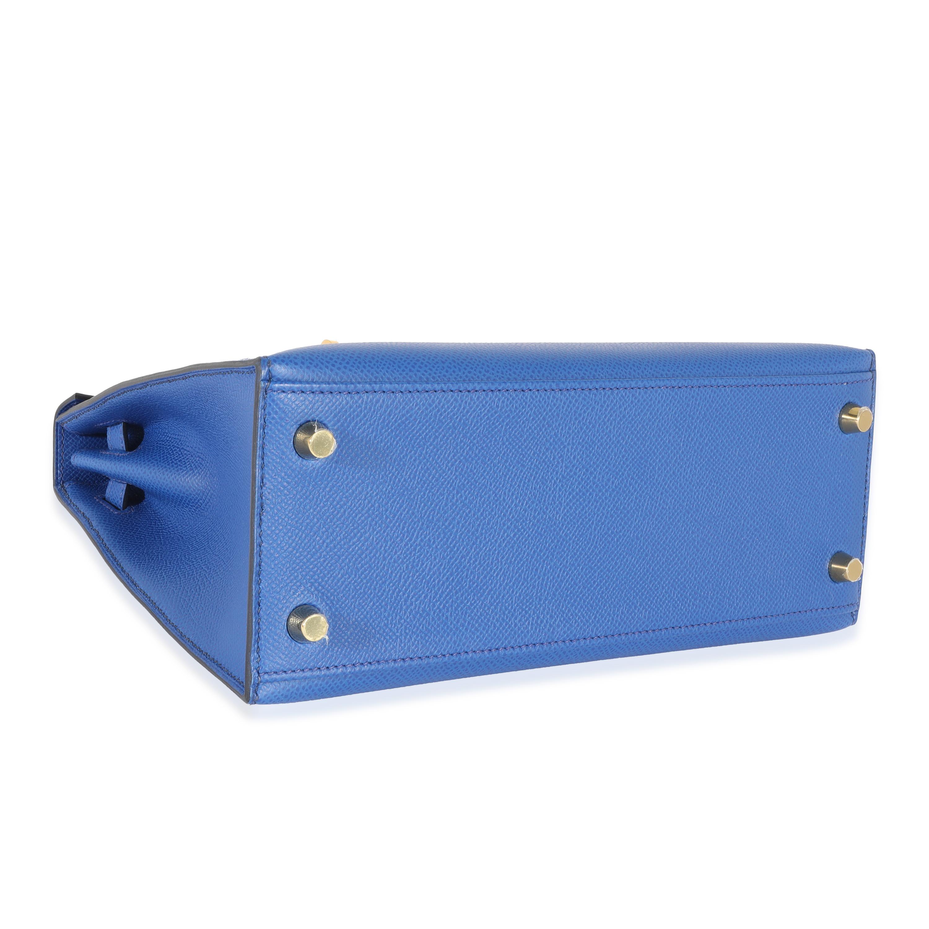 Hermès Bleu Royal Epsom Sellier Kelly 25 GHW en venta 1