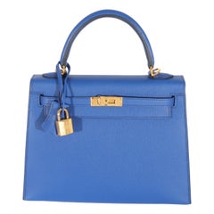 Hermès Bleu Royal Epsom Sellier Kelly 25 GHW