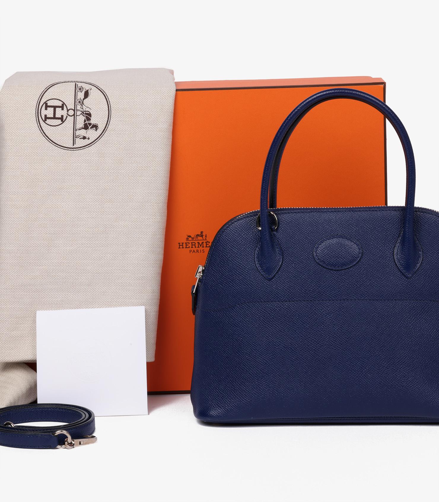 Hermès Bleu Saphir Epsom Leder Bolide 27 im Angebot 6