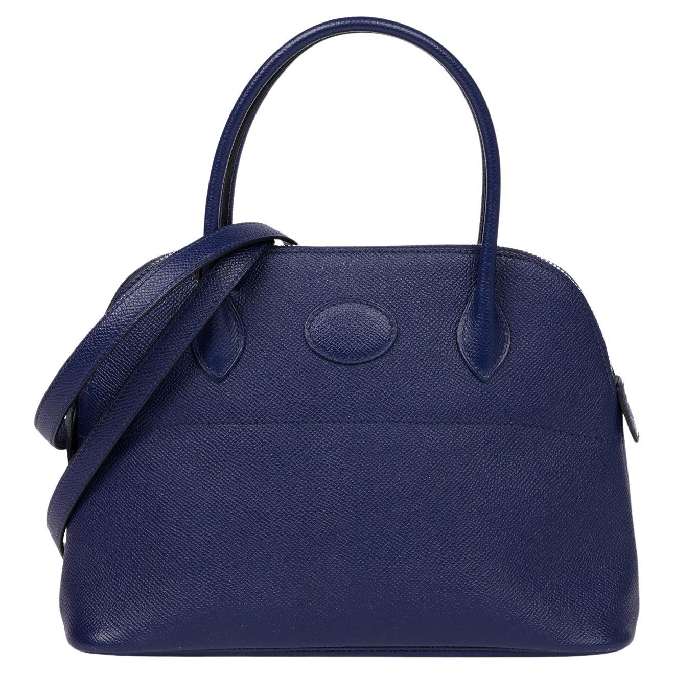 Hermès Bleu Saphir Epsom Leather Bolide 27
