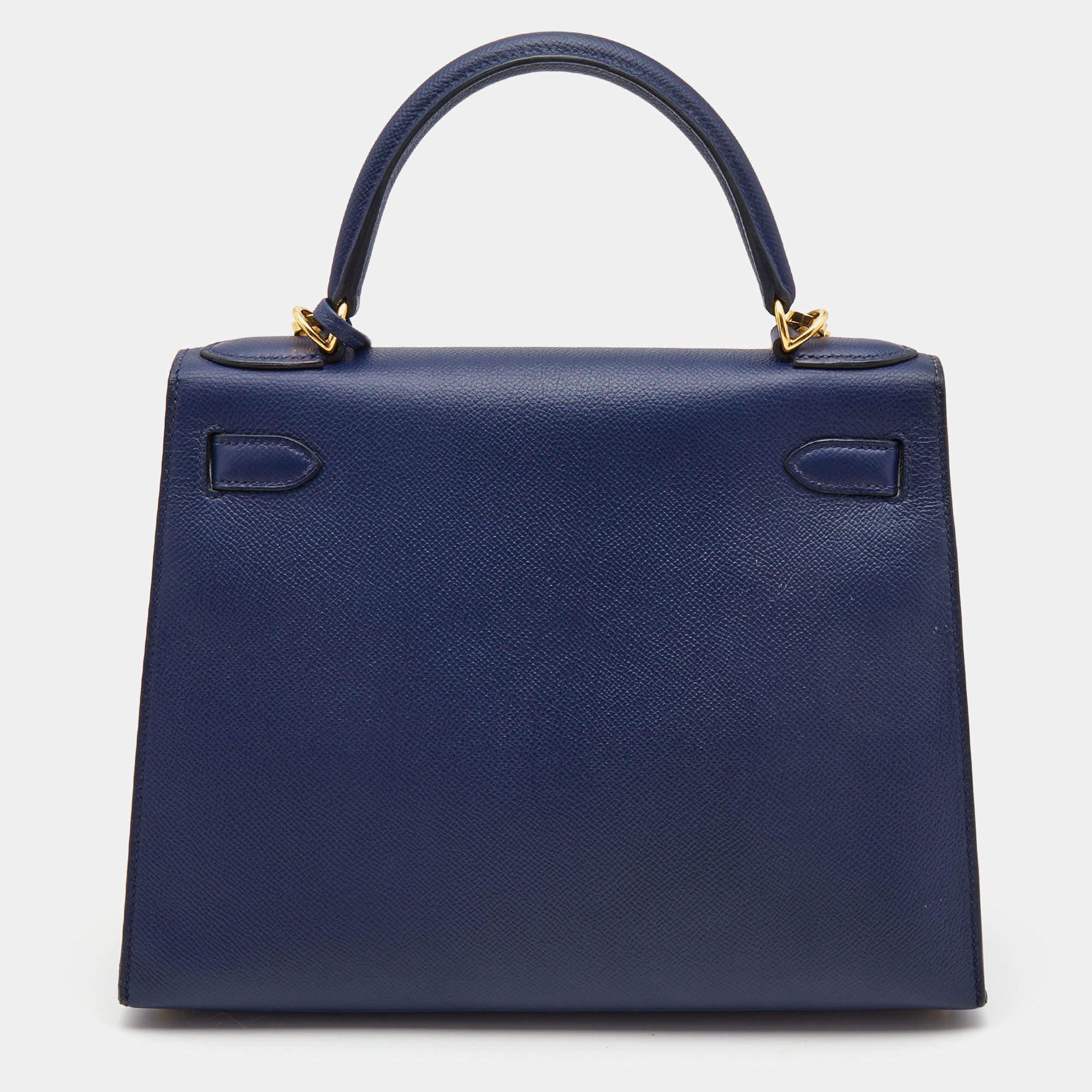 Your wait to own a Hermes Kelly Sellier is now over! It is carefully hand stitched to perfection and can fit in all your daily necessities and still hold shape. This beauty is crafted from fine leather and has gold finish hardware.

Includes: