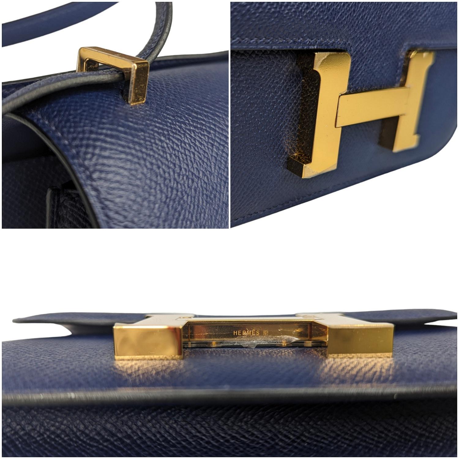 Hermès Bleu Saphir Epsom Mini Constance 18 Crossbody For Sale 4
