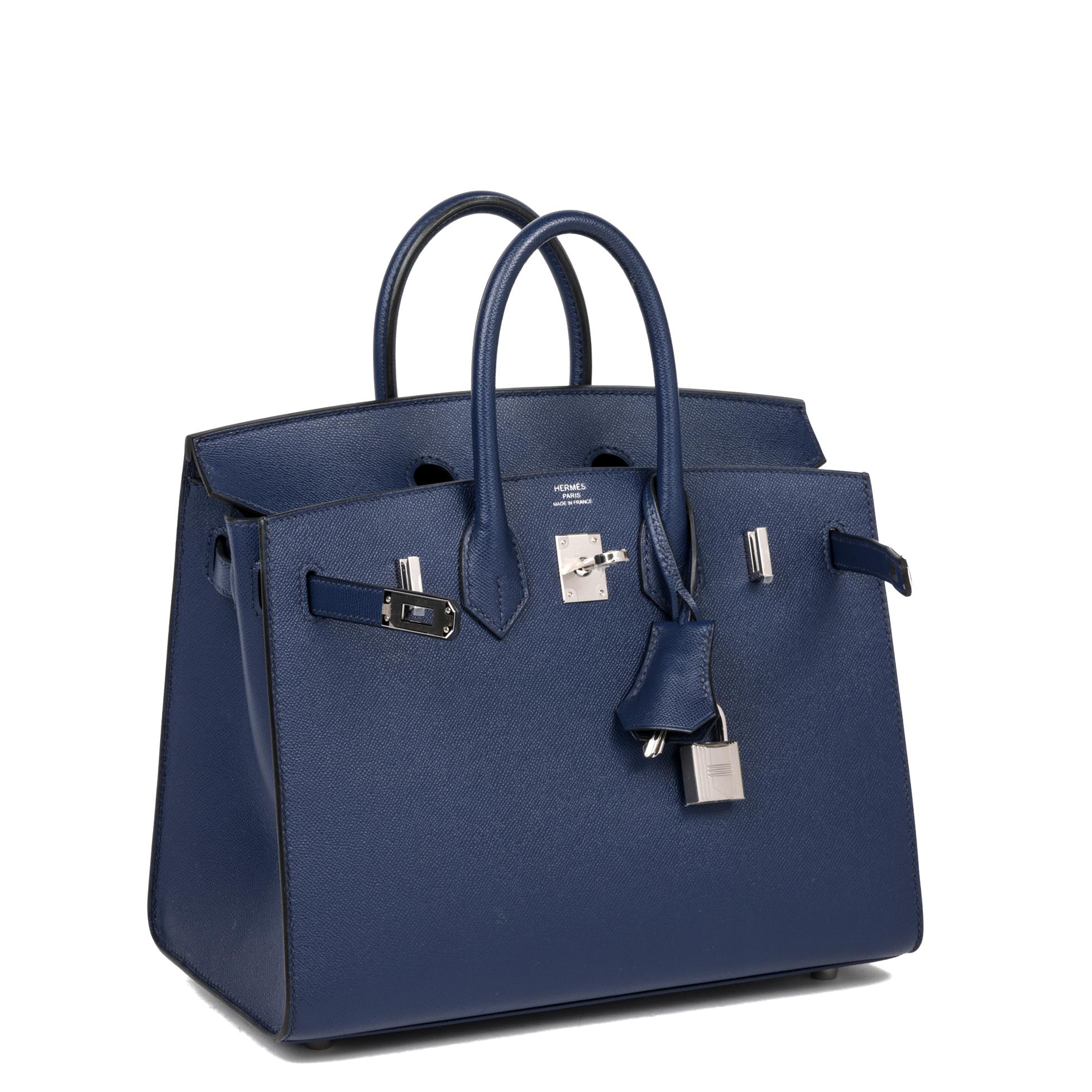 HERMÈS
Bleu Saphir Madame Leather Birkin 25cm Sellier

Xupes Reference: HB5150
Serial Number: Z
Age (Circa): 2021
Accompanied By: Hermès Dust Bag, Box, Care Booklet, Rain Cover, Lock, Keys, Clochette, Selfridges Receipt
Authenticity Details: Date