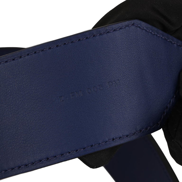 HERMÈS Bleu Saphir Swift Leather and Blue Zellige Epsom Leather Kelly Pocket  Strap For Sale at 1stDibs