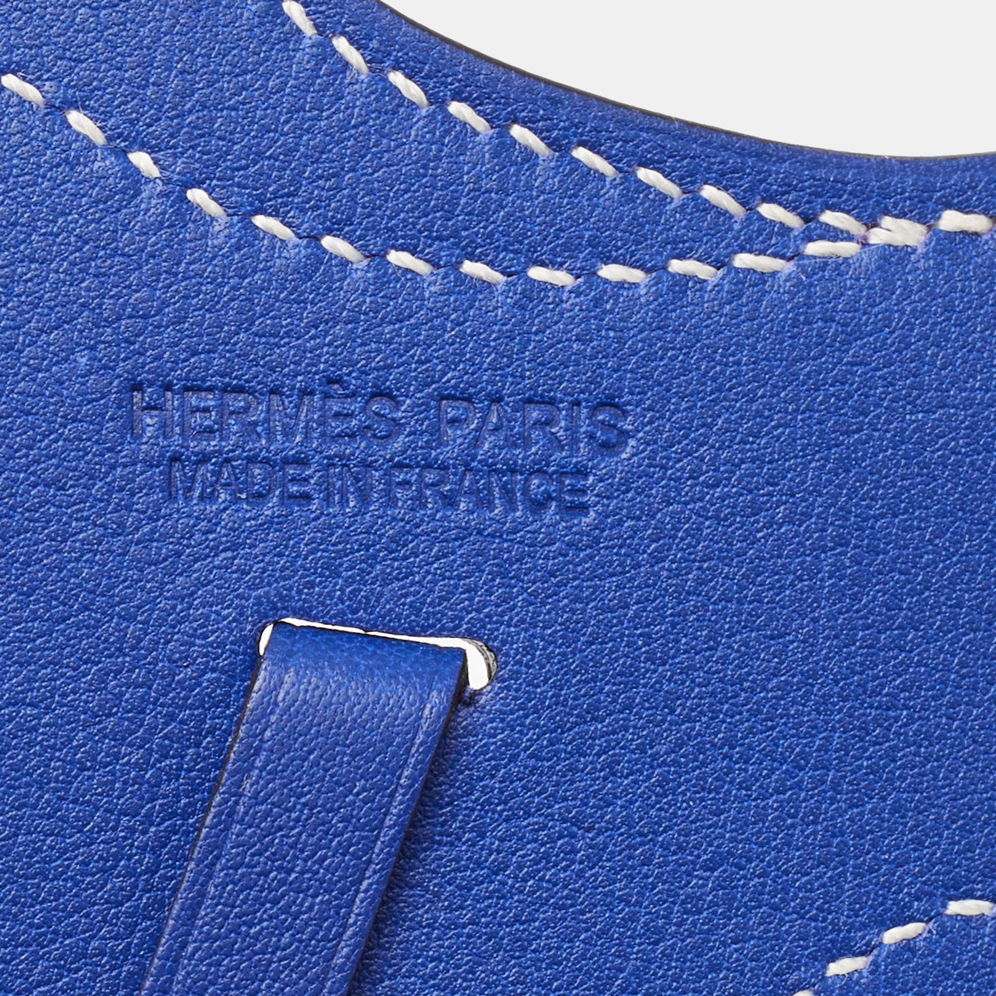 Women's Hermes Bleu Saphir Swift Leather Paddock Selle Horse Saddle Bag Charm For Sale