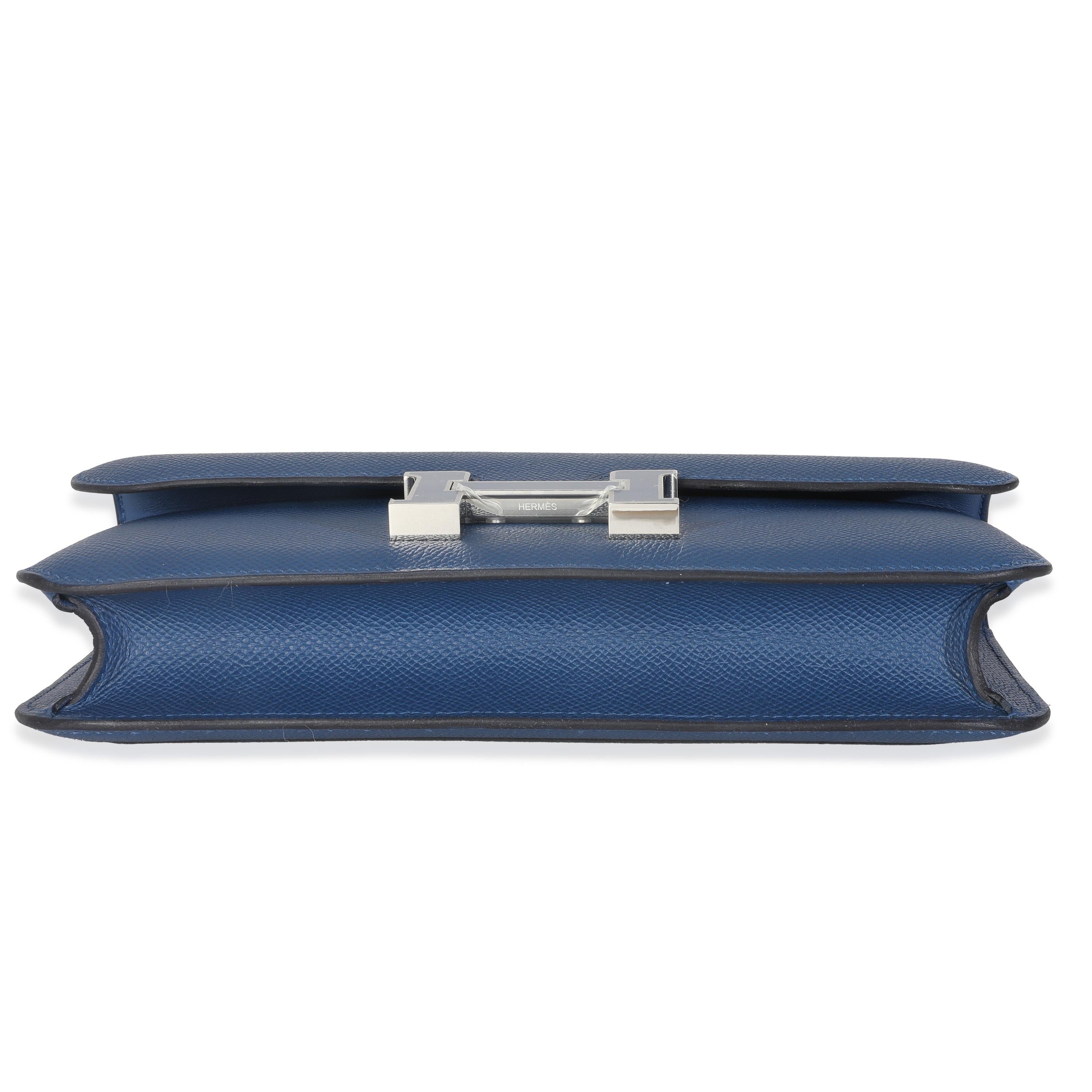 Hermès Cravatta Bleu Epsom Constance Elan in vendita 1