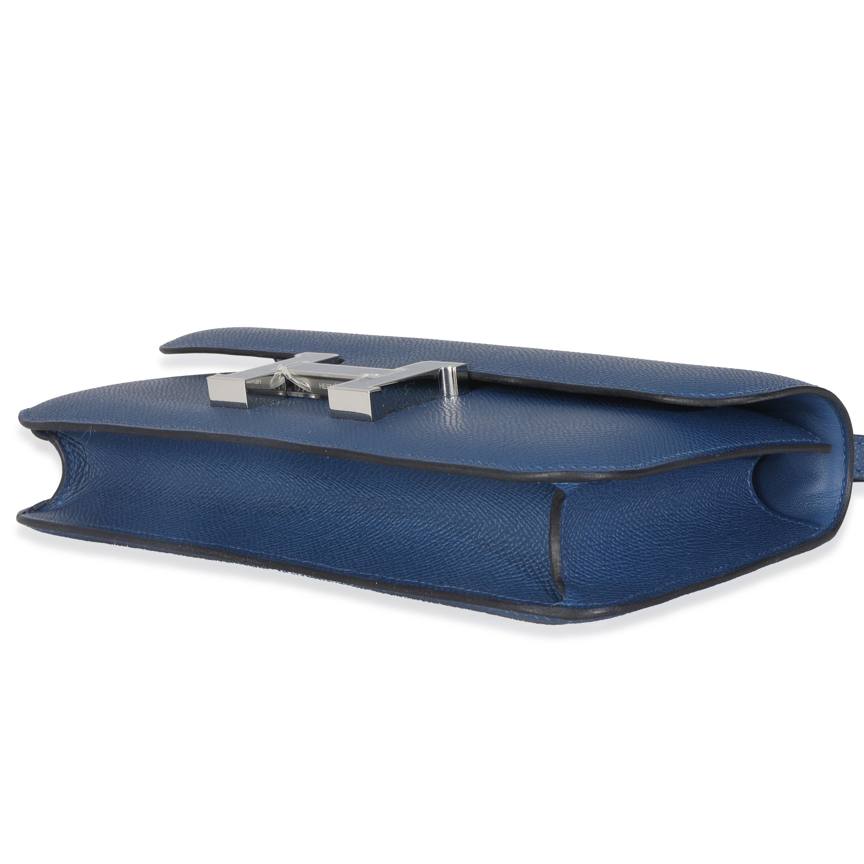 Hermès Cravatta Bleu Epsom Constance Elan in vendita 2