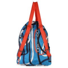 Hermès Bleu Zanibar Multicolor Cavalcadour Airsilk Backpack
