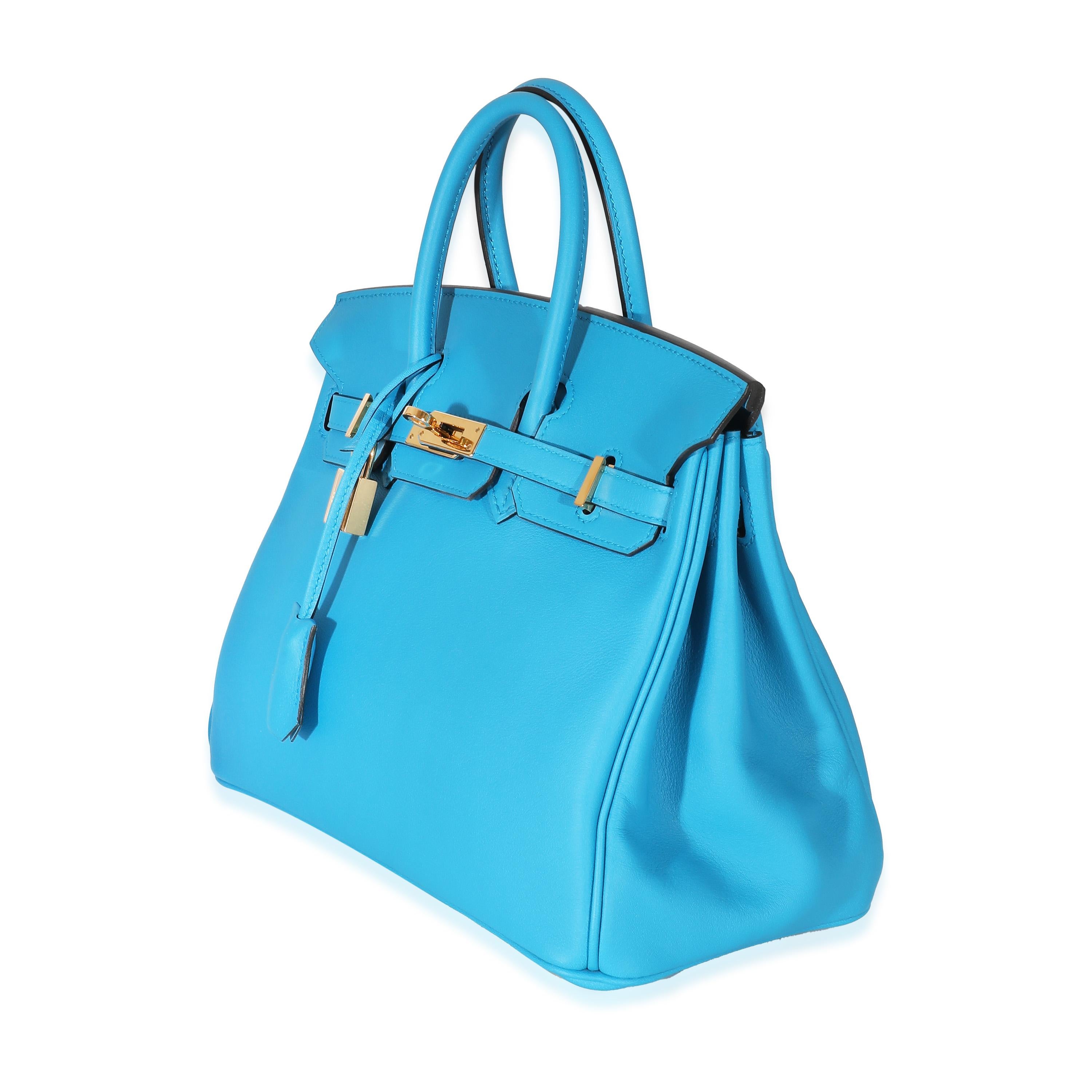 Hermès Bleu Zanzibar Swift Birkin 25 GHW In Excellent Condition For Sale In New York, NY