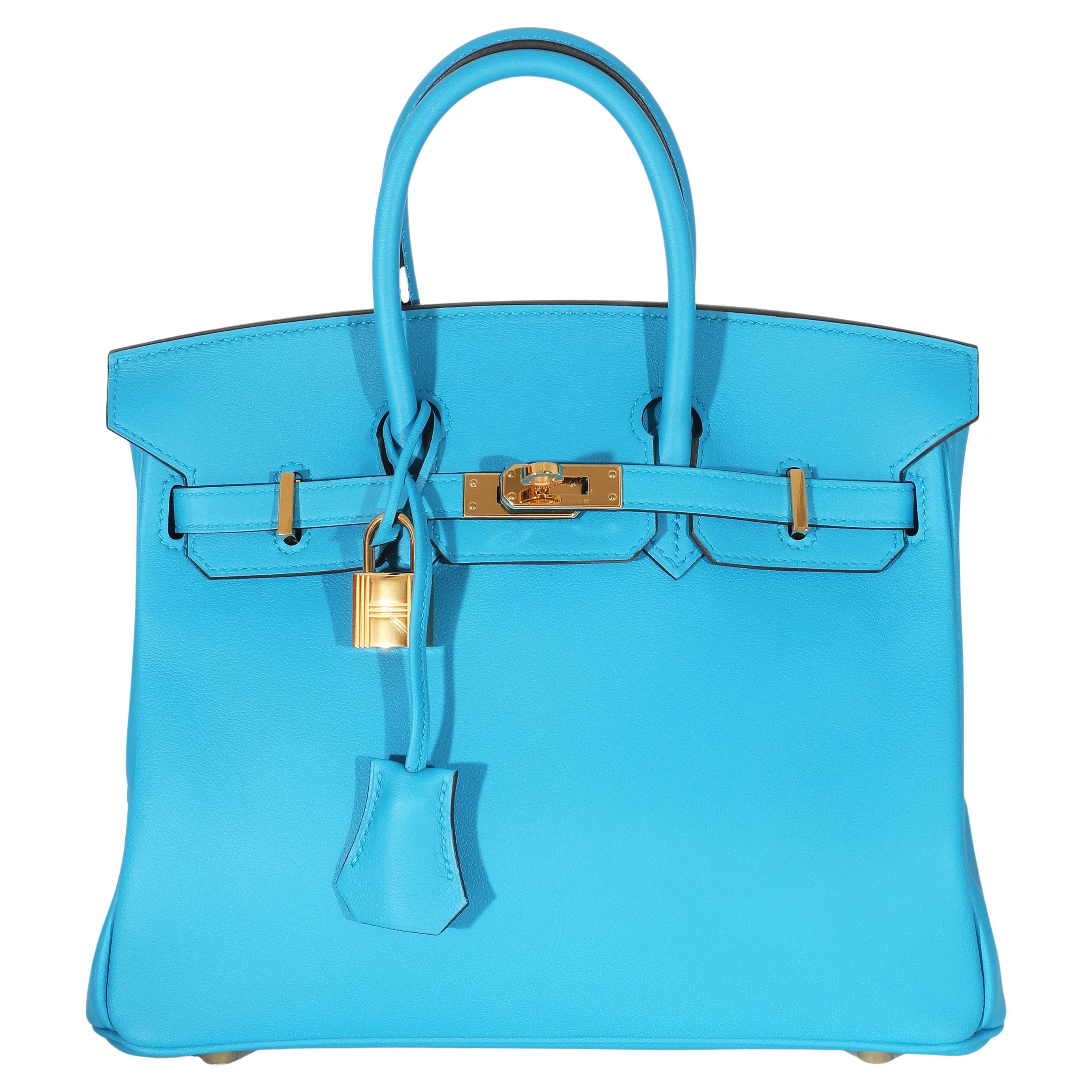 Hermès Bleu Zanzibar Swift Birkin 25 GHW en vente