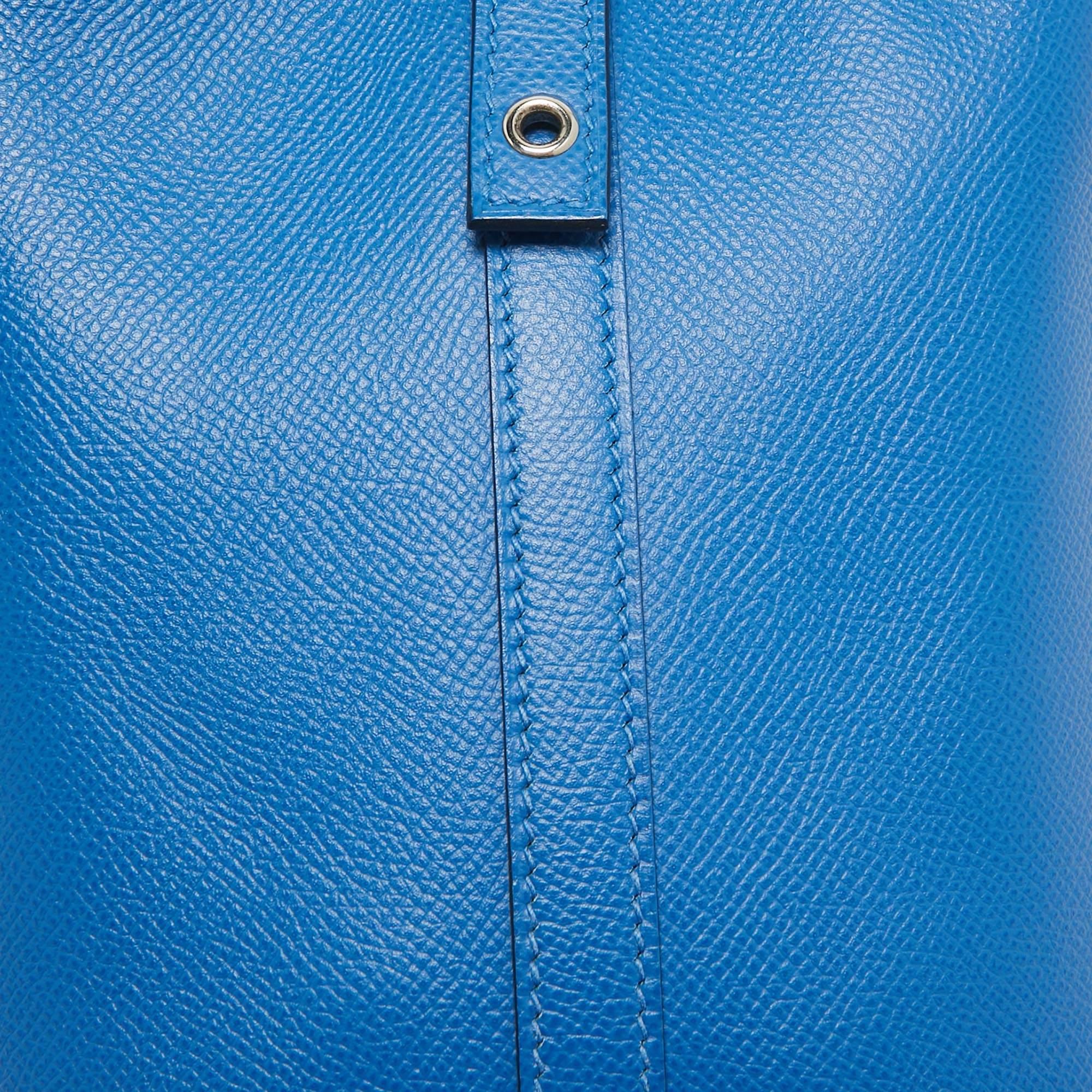 Women's Hermes Bleu Zellige/Bleu Encre/Rouge Epsom Leather Picotin Lock Tressage 18 Bag