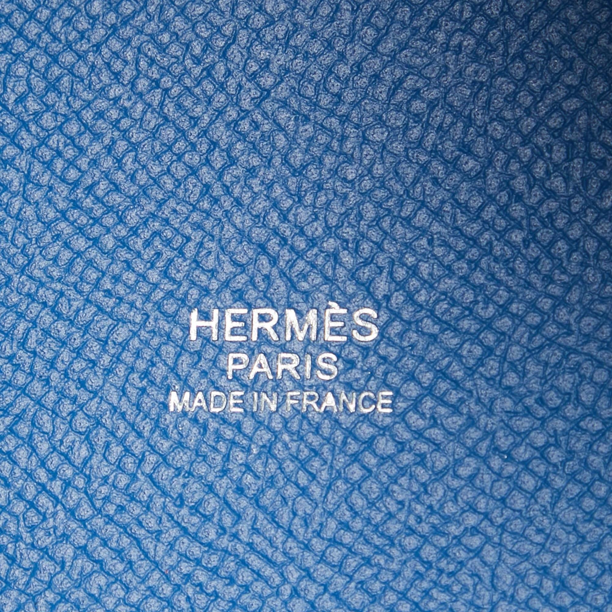 Hermes Bleu Zellige/Bleu Encre/Rouge Epsom Leather Picotin Lock Tressage 18 Bag 3