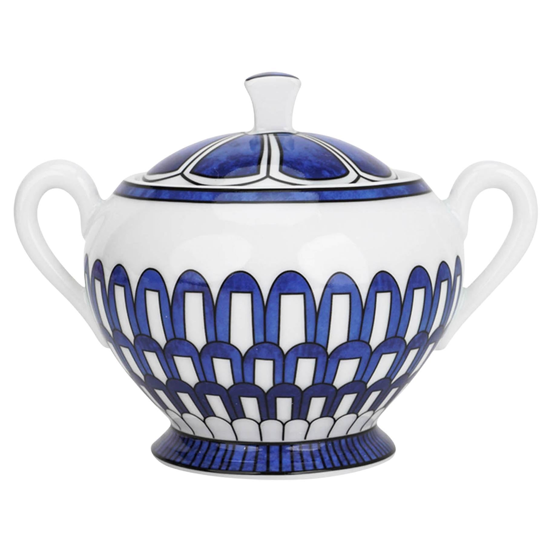 Hermes Bleus d'Ailleurs Sucrier Porcelaine