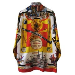 Hermes Blouse New Orleans Creole Jazz Silk Shirt First Edition 1996