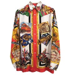 Hermes Blouse New Orleans Creole Jazz Silk Shirt First Edition 1996