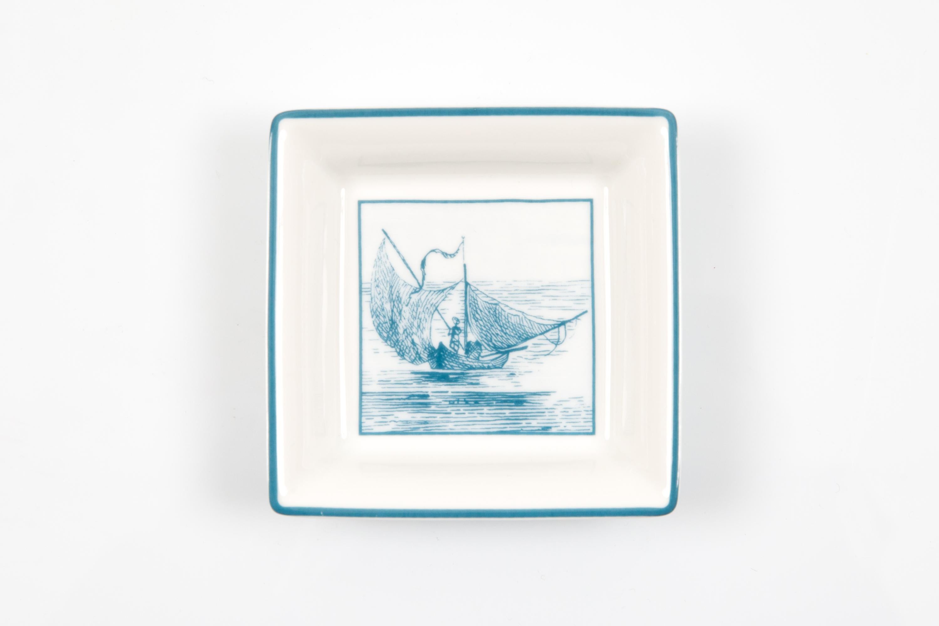 Hermes Blue 2003 Année de la Mediterranee Mini Organizer In Good Condition For Sale In Paris, FR