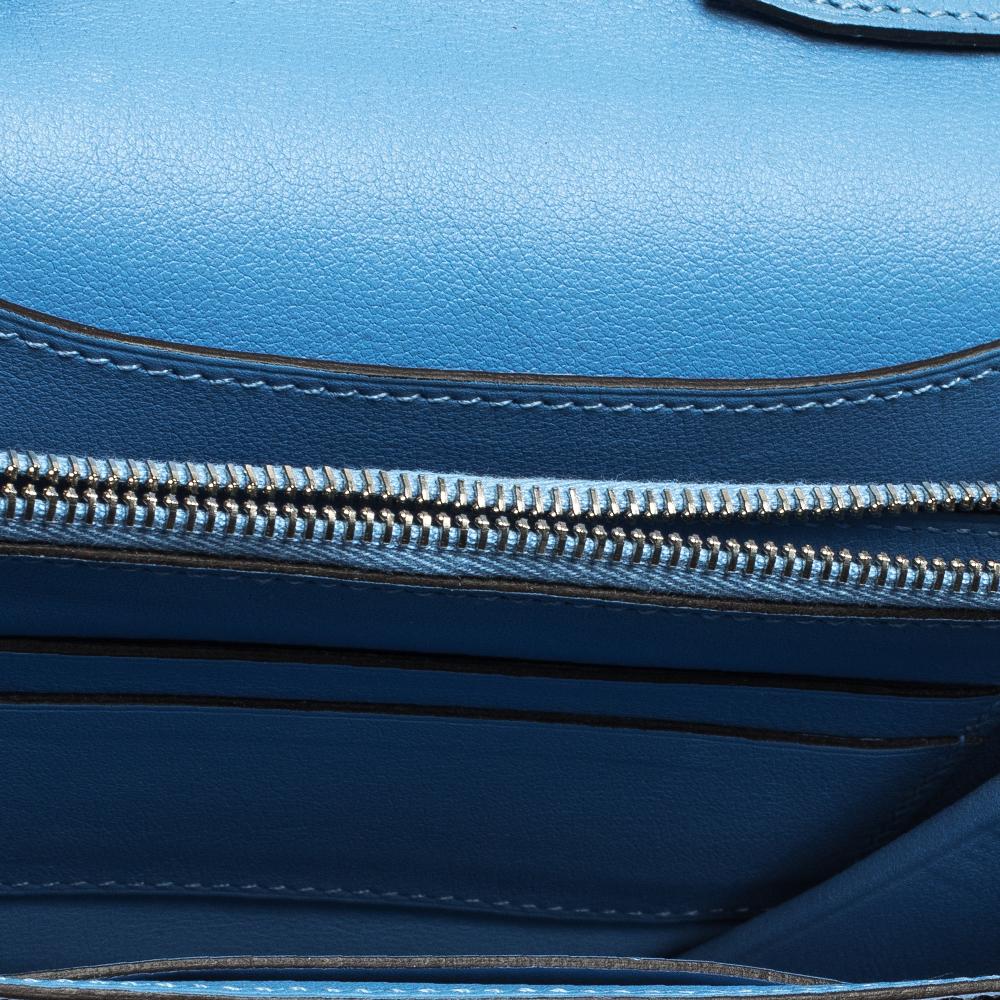 Hermes Blue Agate Swift Leather Mini Convoyeur Bag 7