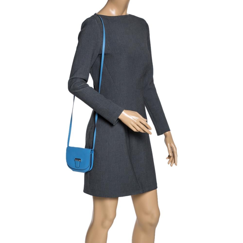 Hermes Blue Agate Swift Leather Mini Convoyeur Bag In Excellent Condition In Dubai, Al Qouz 2