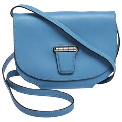 Hermes Blue Agate Swift Leather Mini Convoyeur Bag