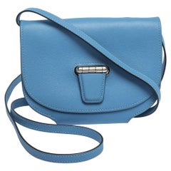 Hermes Blue Agate Swift Leather Mini Convoyeur Bag