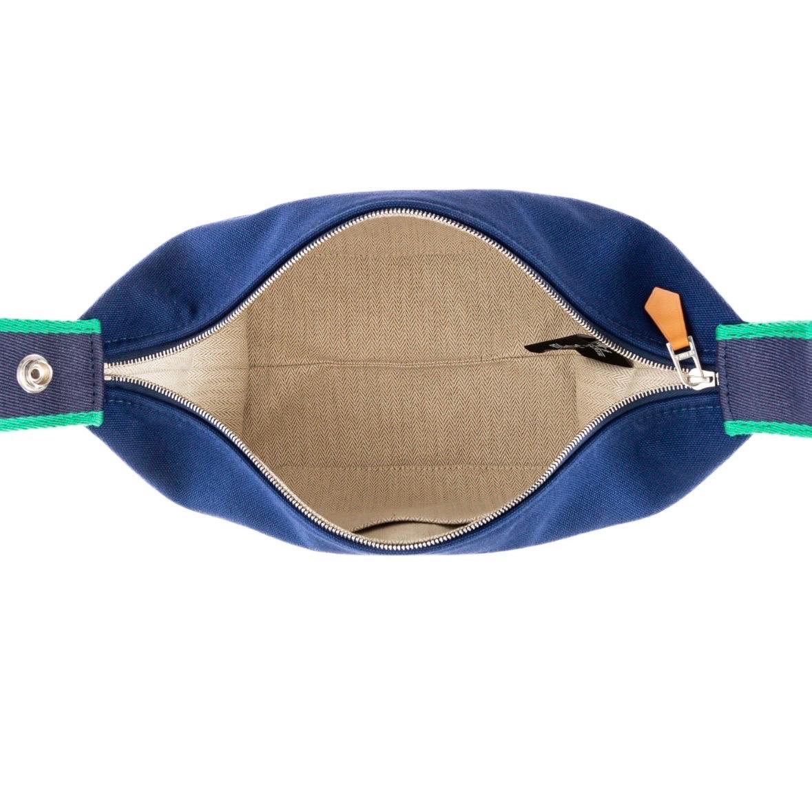 Hermès Blue and Eucalyptus Green Canvas Bride-a-Brac Case Small 7