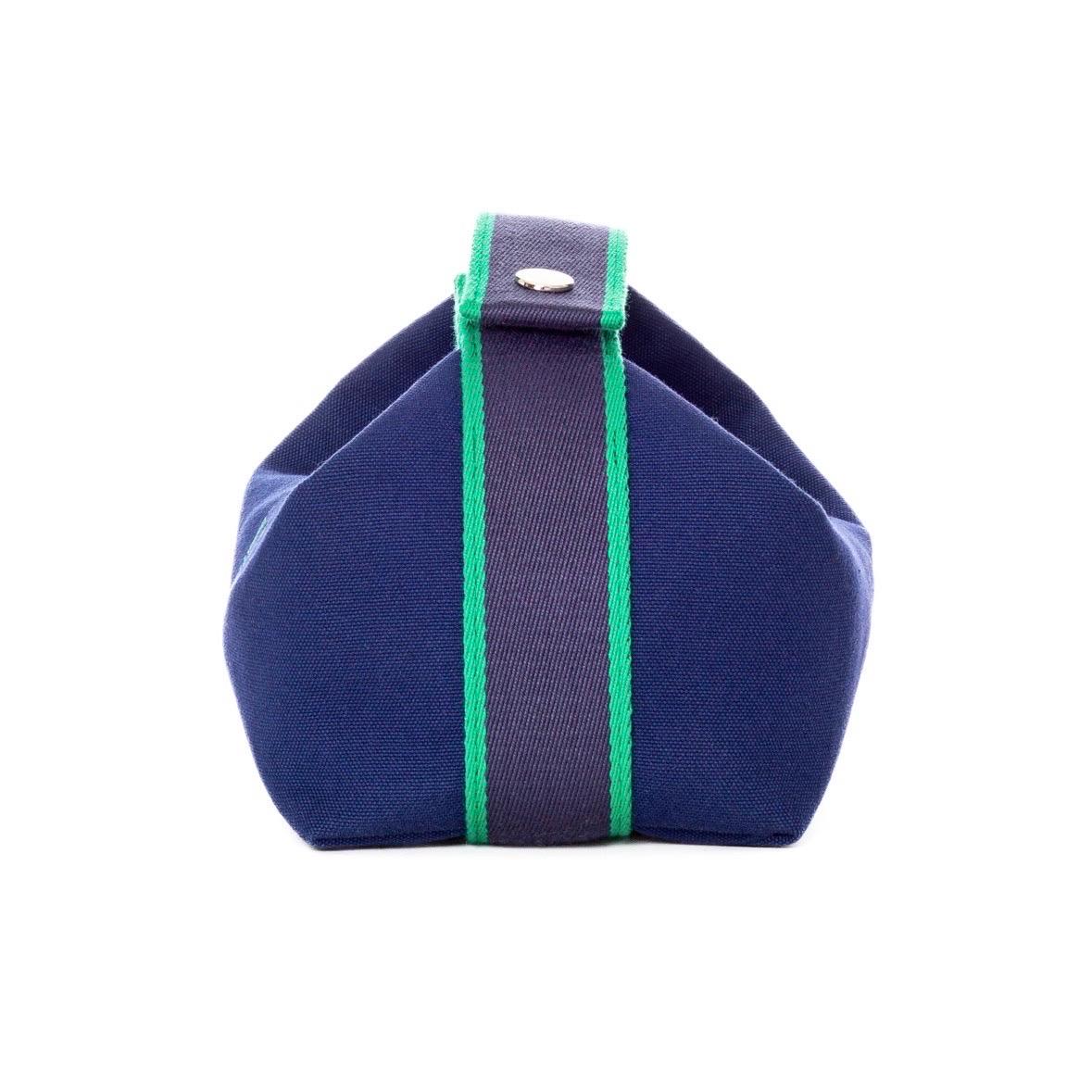 Hermès Blue and Eucalyptus Green Canvas Bride-a-Brac Case Small 1